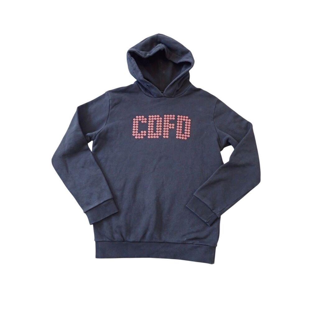 Comme des F*ckdown SSUR CDFD Hoodie S Black Red Studded Logo Pullover Sweatshirt